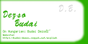 dezso budai business card